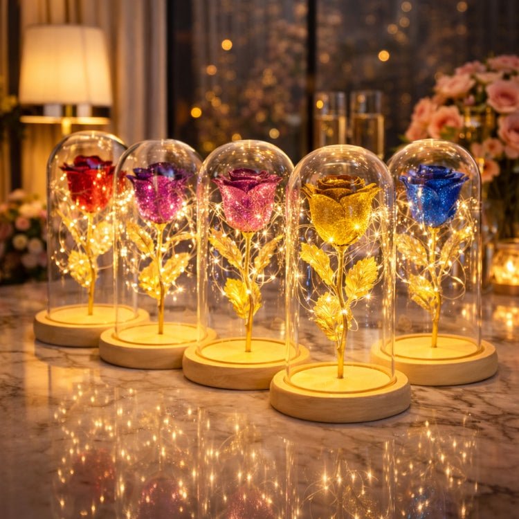 Enchanted Rose in Glass Dome
