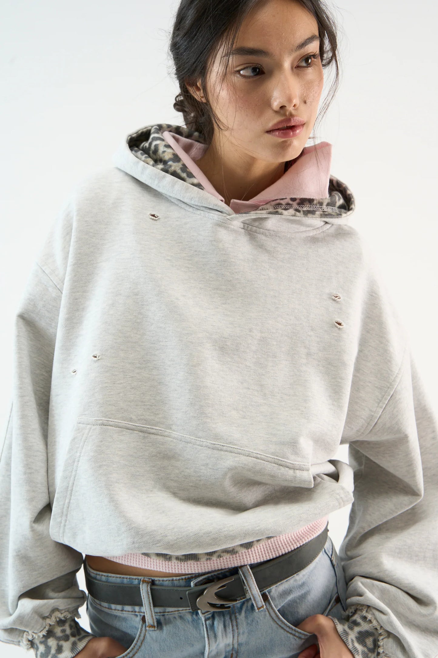 Distressed Camo Hoodie