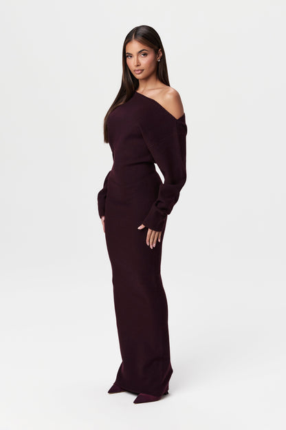 Julia Knit Off-Shoulder Maxi Dress
