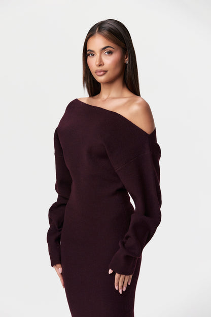 Julia Knit Off-Shoulder Maxi Dress
