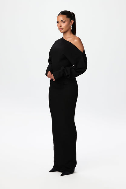 Julia Knit Off-Shoulder Maxi Dress