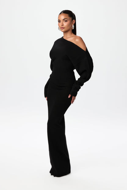 Julia Knit Off-Shoulder Maxi Dress