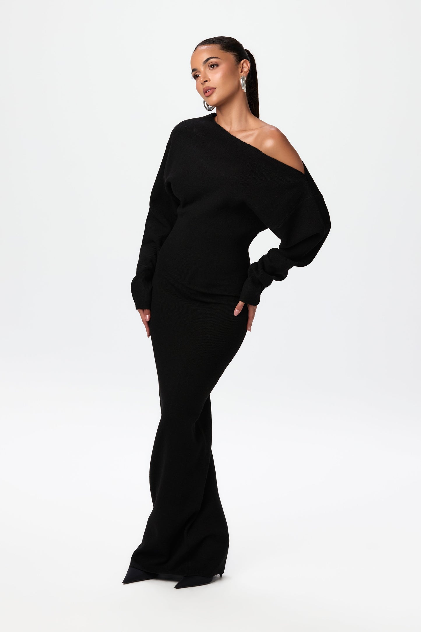 Julia Knit Off-Shoulder Maxi Dress