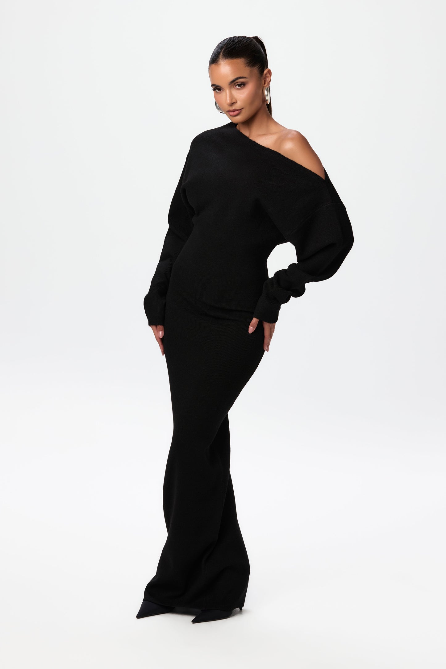 Julia Knit Off-Shoulder Maxi Dress