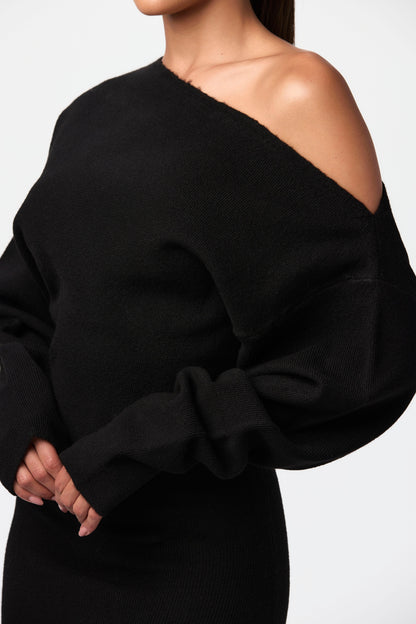 Julia Knit Off-Shoulder Maxi Dress