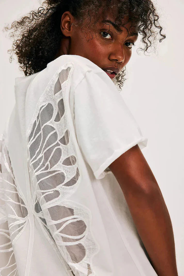 Butterfly Open Back T-Shirt