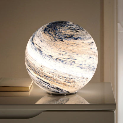 LunaSphere Glass Table Lamp - Celestial Design - Modern Decorative Accent Light