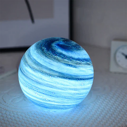 LunaSphere Glass Table Lamp - Celestial Design - Modern Decorative Accent Light