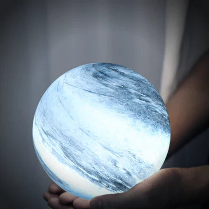 LunaSphere Glass Table Lamp - Celestial Design - Modern Decorative Accent Light