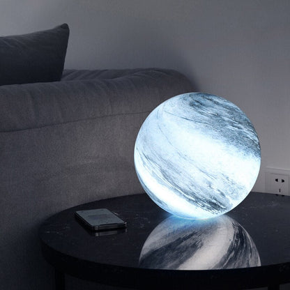 LunaSphere Glass Table Lamp - Celestial Design - Modern Decorative Accent Light