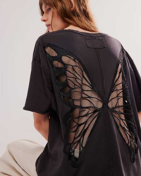 Butterfly Open Back T-Shirt
