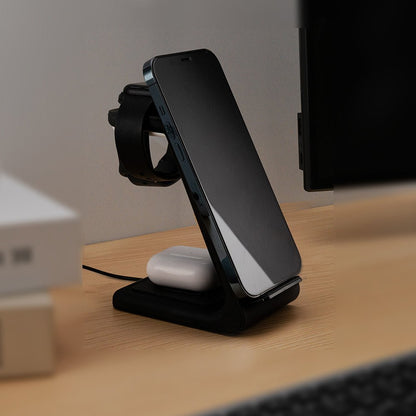 Premium 3 in 1 Fast Wireless Charging Stand for iPhone, Apple Watch & AirPods